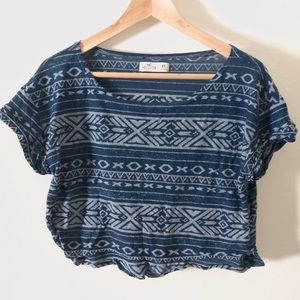 Hollister Tribal Print Crop Top